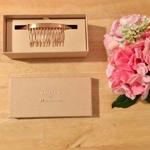 Smooth Crescent Hair Comb - Rose Gold